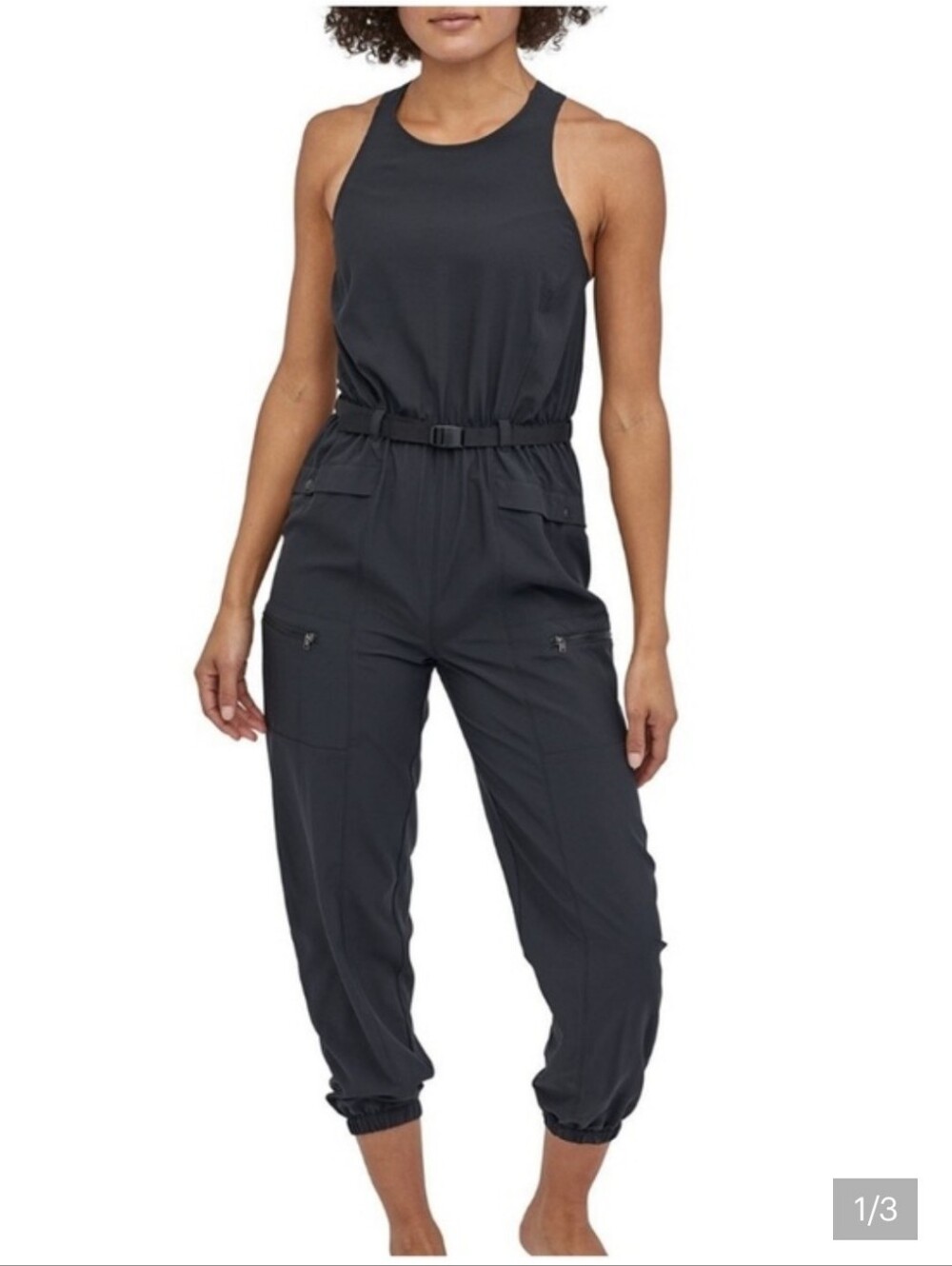 Patagonia Dark Chocolate Utility Jumpsuit with Belted Waist